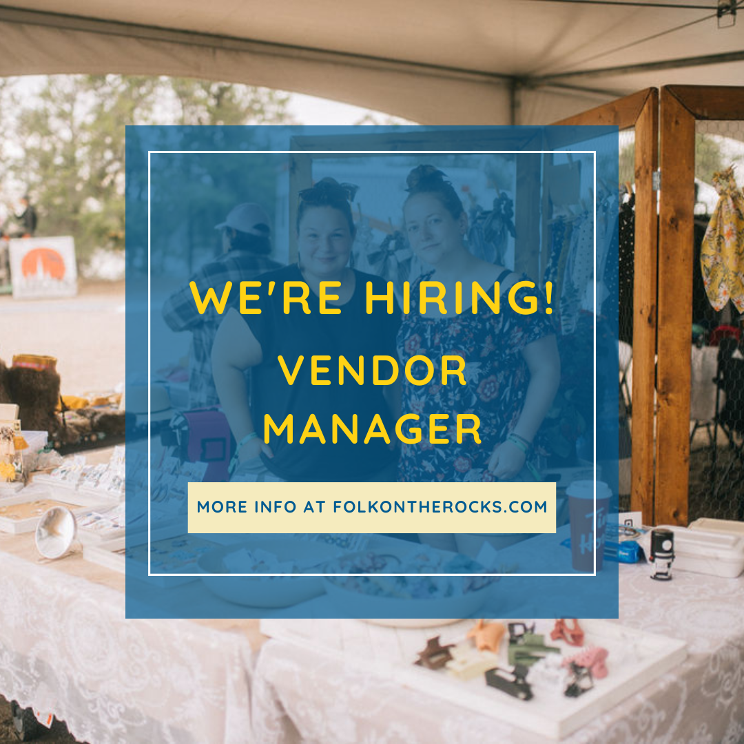 We are looking for a Vendor Manager for this year's Folk On The Rocks festival.