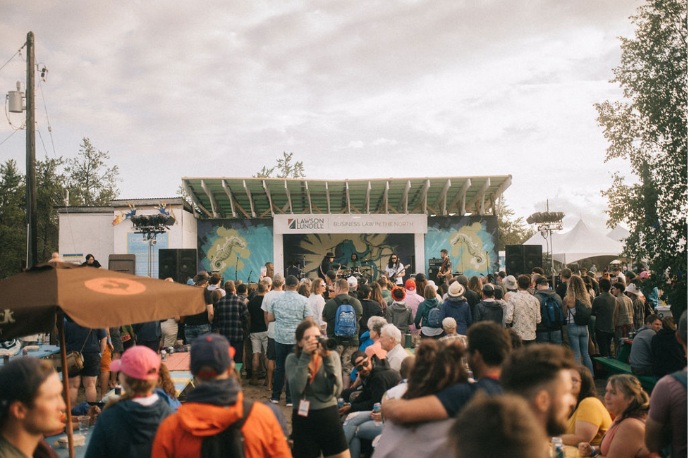 Beer garden stage